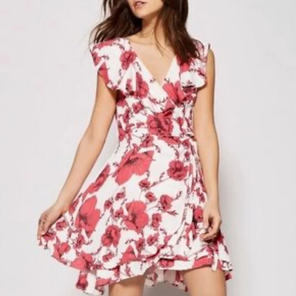 Free People Red Floral Mini Dress